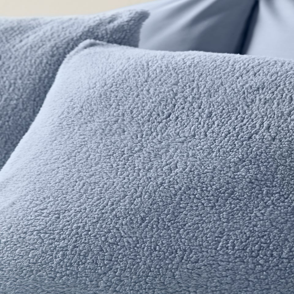 Blue Teddy Fleece Duvet Set