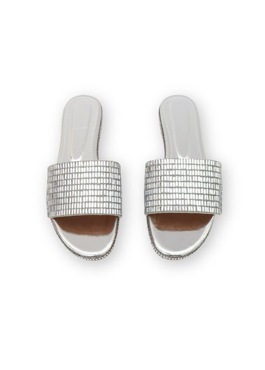 Love Lemonade Silver Sparkly Disco Ball Sliders