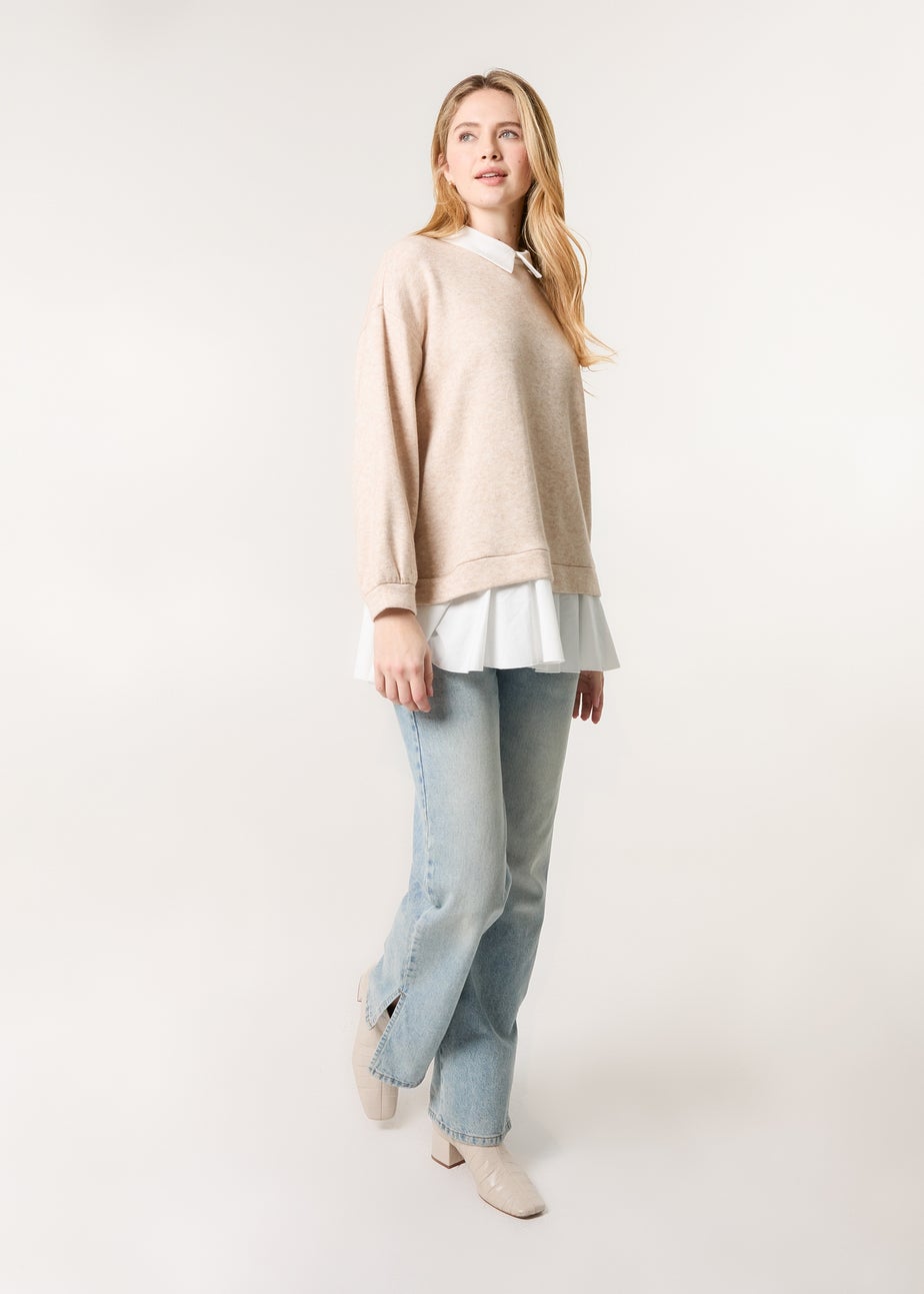 Blue Vanilla Brown 2in1 Cut & Sew Sweater