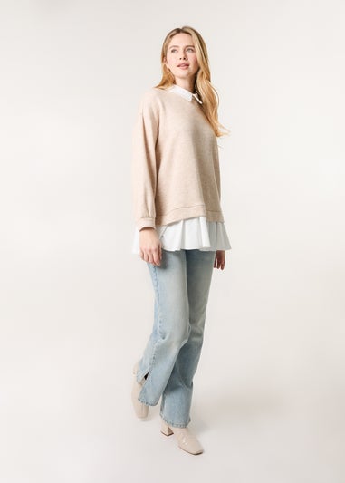 Blue Vanilla Brown 2in1 Cut & Sew Sweater