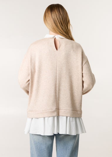 Blue Vanilla Brown 2in1 Cut & Sew Sweater