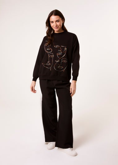 Blue Vanilla Black Face Stitch Sweatshirt