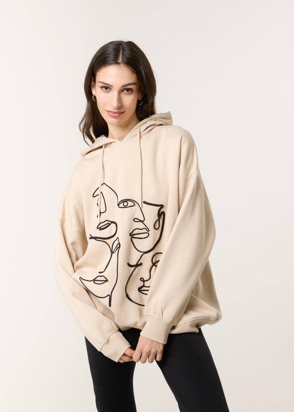 Blue Vanilla Stone Face Art Hoodie