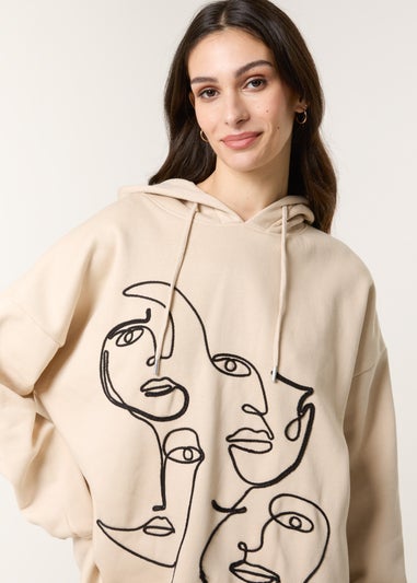 Blue Vanilla Stone Face Art Hoodie
