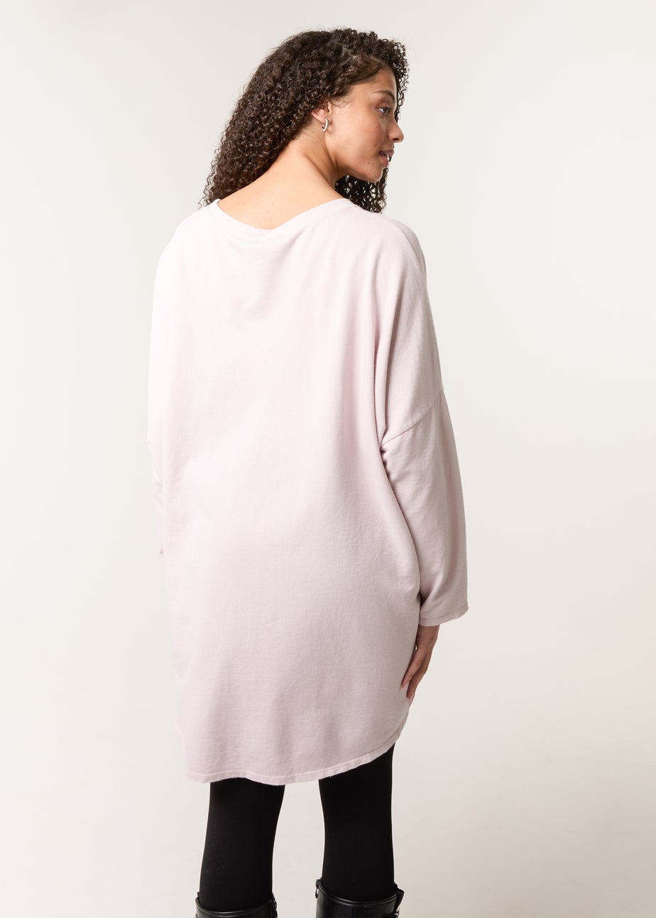 Blue Vanilla Pink Lace Bow Sweat Top