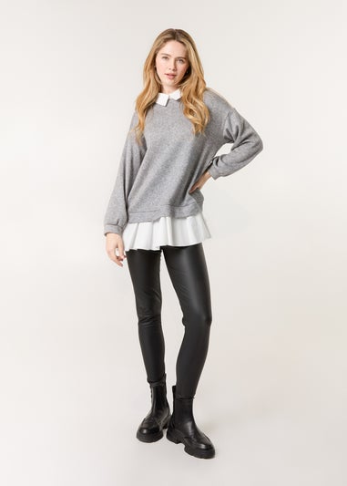 Blue Vanilla Light Grey 2in1 Cut & Sew Sweater