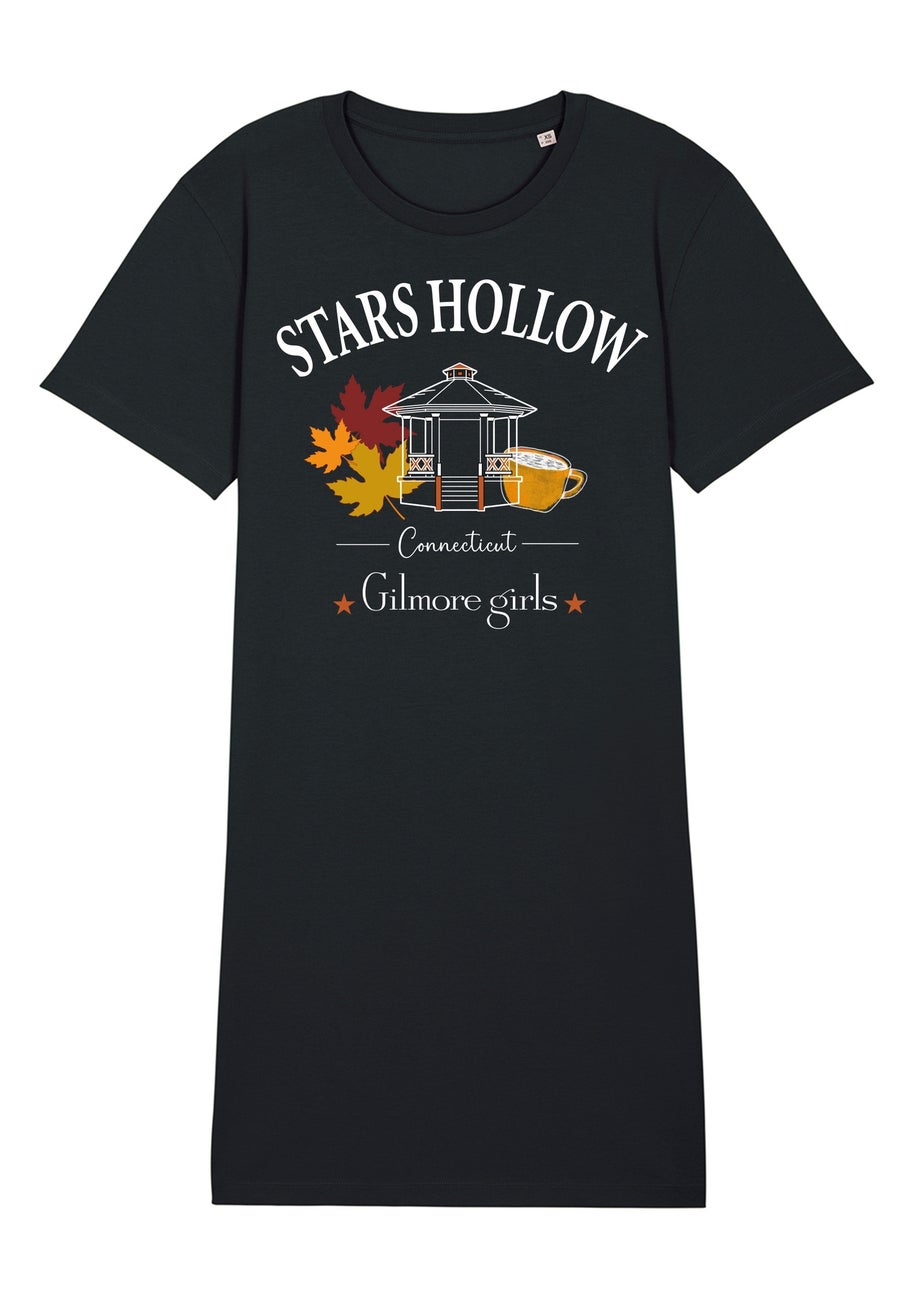 Gilmore Girls Stars Hollow Black Nightdress