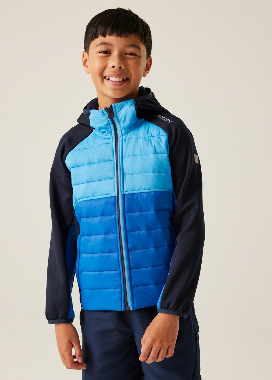 Regatta Cobalt Tangerine Kids Kielder IX Water Repellent Extol Stretch Jacket (3- 16 yrs)