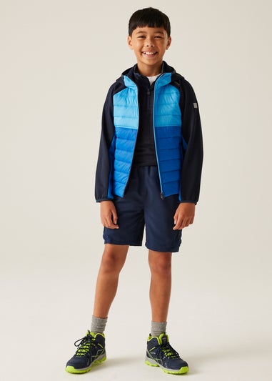 Regatta Cobalt Tangerine Kids Kielder IX Water Repellent Extol Stretch Jacket (3- 16 yrs)