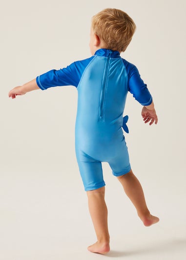 Regatta Bubble The Shark Hawaiian Blue Kids Animal Quick Dry Swimsuit (6 months- 6 yrs)