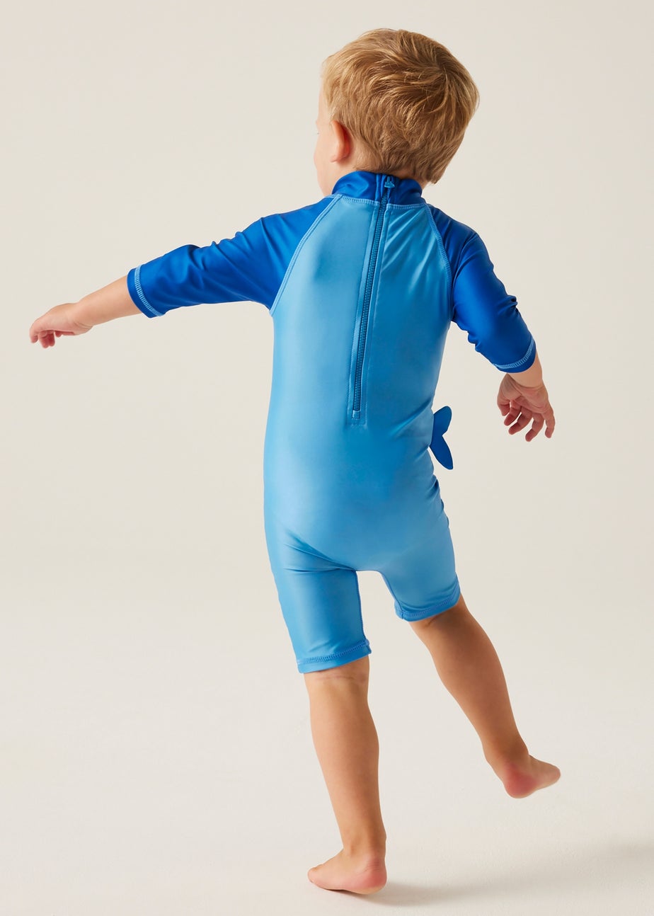 Regatta Bubble The Shark Hawaiian Blue Kids Animal Quick Dry Swimsuit (6 months- 6 yrs)