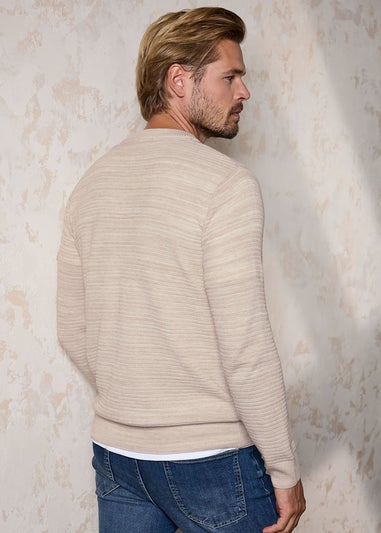 Cotton Traders Washed Stone Super-Soft Crew Neck Textured Jumper