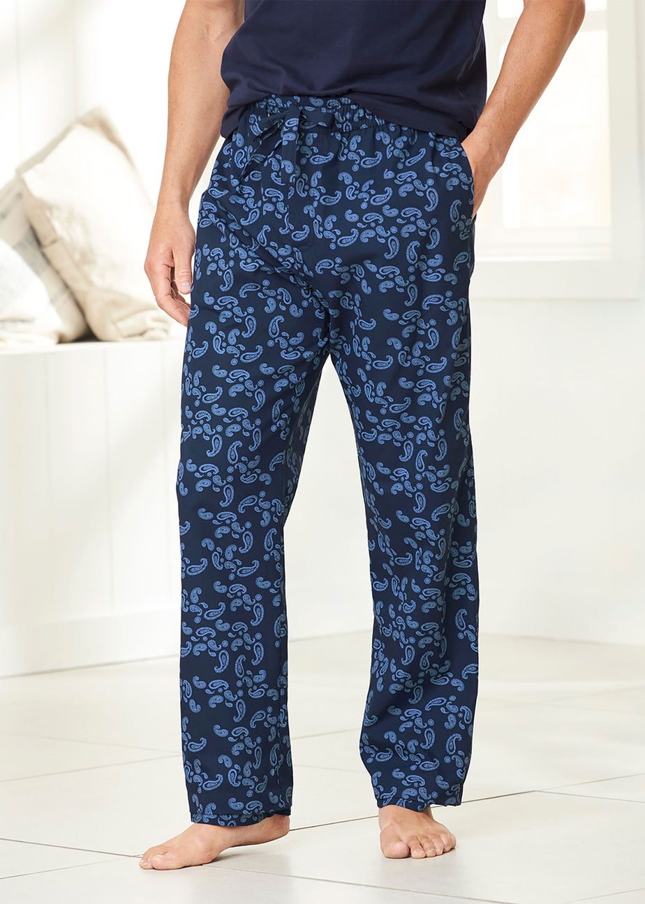 Cotton Traders White Multi Woven Lounge Trousers