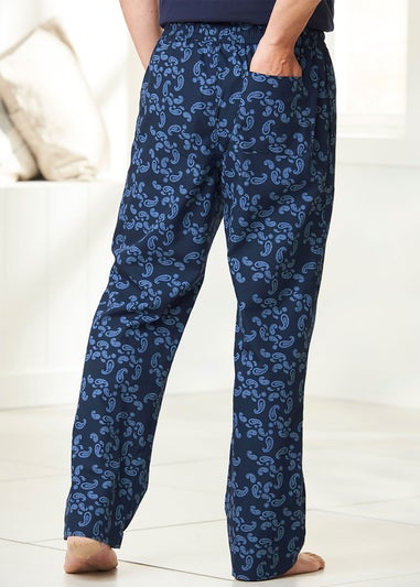 Cotton Traders White Multi Woven Lounge Trousers