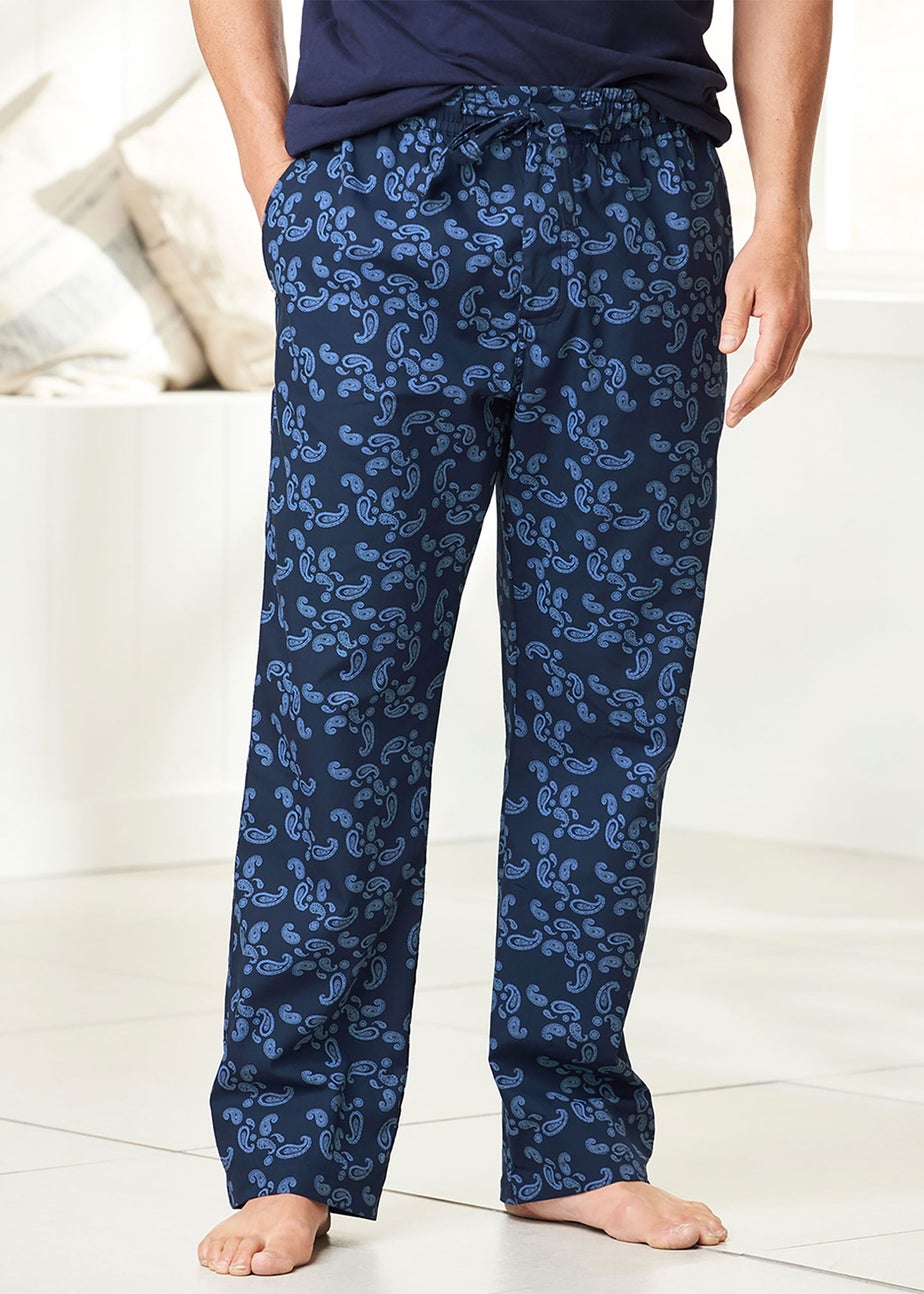 Cotton Traders White Multi Woven Lounge Trousers