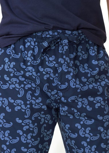 Cotton Traders White Multi Woven Lounge Trousers