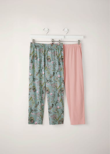 Cotton Traders Light Sage 2 Pack Cropped PJ Bottoms