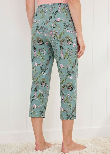 Cotton Traders Light Sage 2 Pack Cropped PJ Bottoms