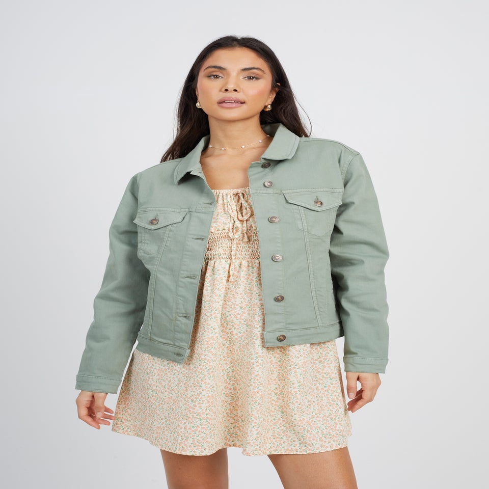 Brave Soul Khaki Denim Jacket