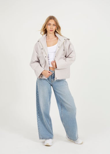 Brave Soul Stone Short Coated Jacket