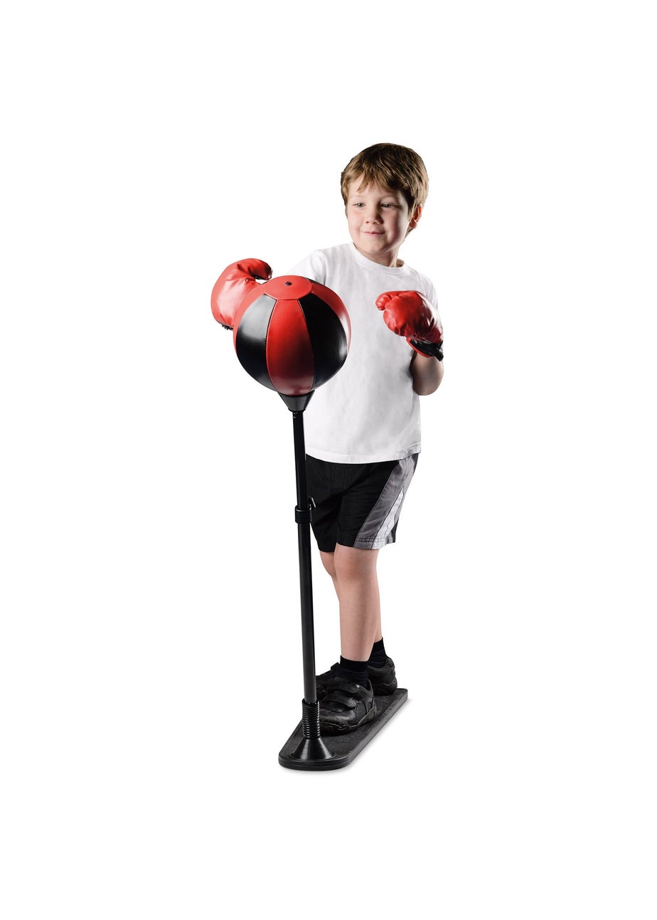 Toyrific Black/ Red Large Punch Ball With Gloves