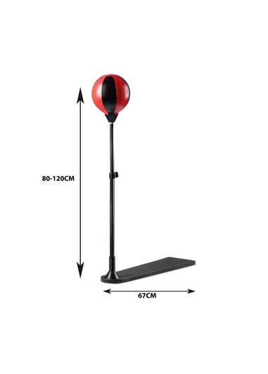 Toyrific Black/ Red Large Punch Ball With Gloves