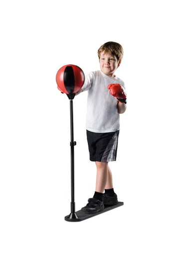 Toyrific Black/ Red Large Punch Ball With Gloves