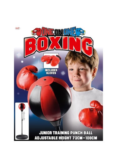 Toyrific Black/Red Medium Punch Ball With Gloves