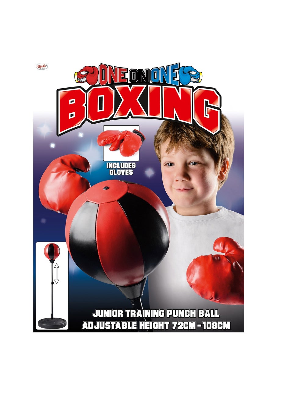 Toyrific Black/Red Medium Punch Ball With Gloves