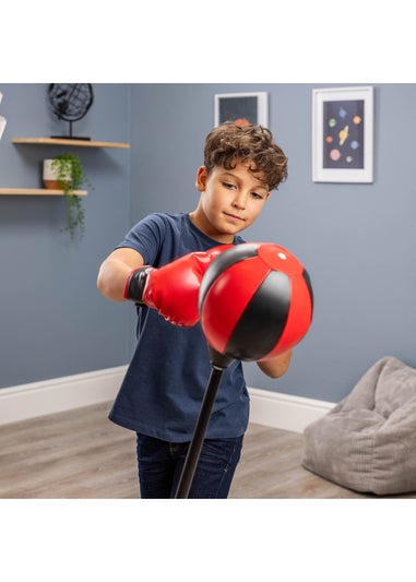 Toyrific Black/Red Medium Punch Ball With Gloves