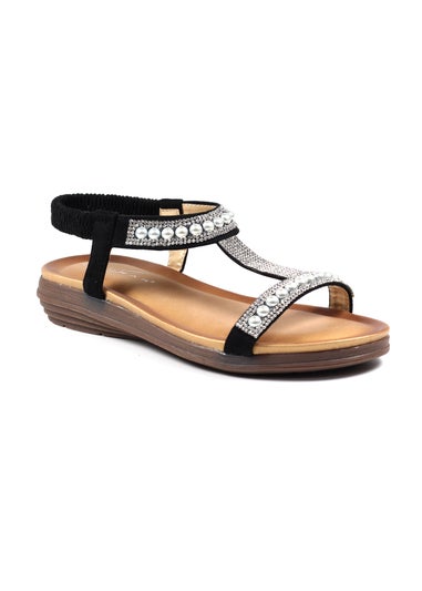 Lunar Black Tancy Sandal