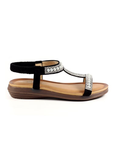 Lunar Black Tancy Sandal