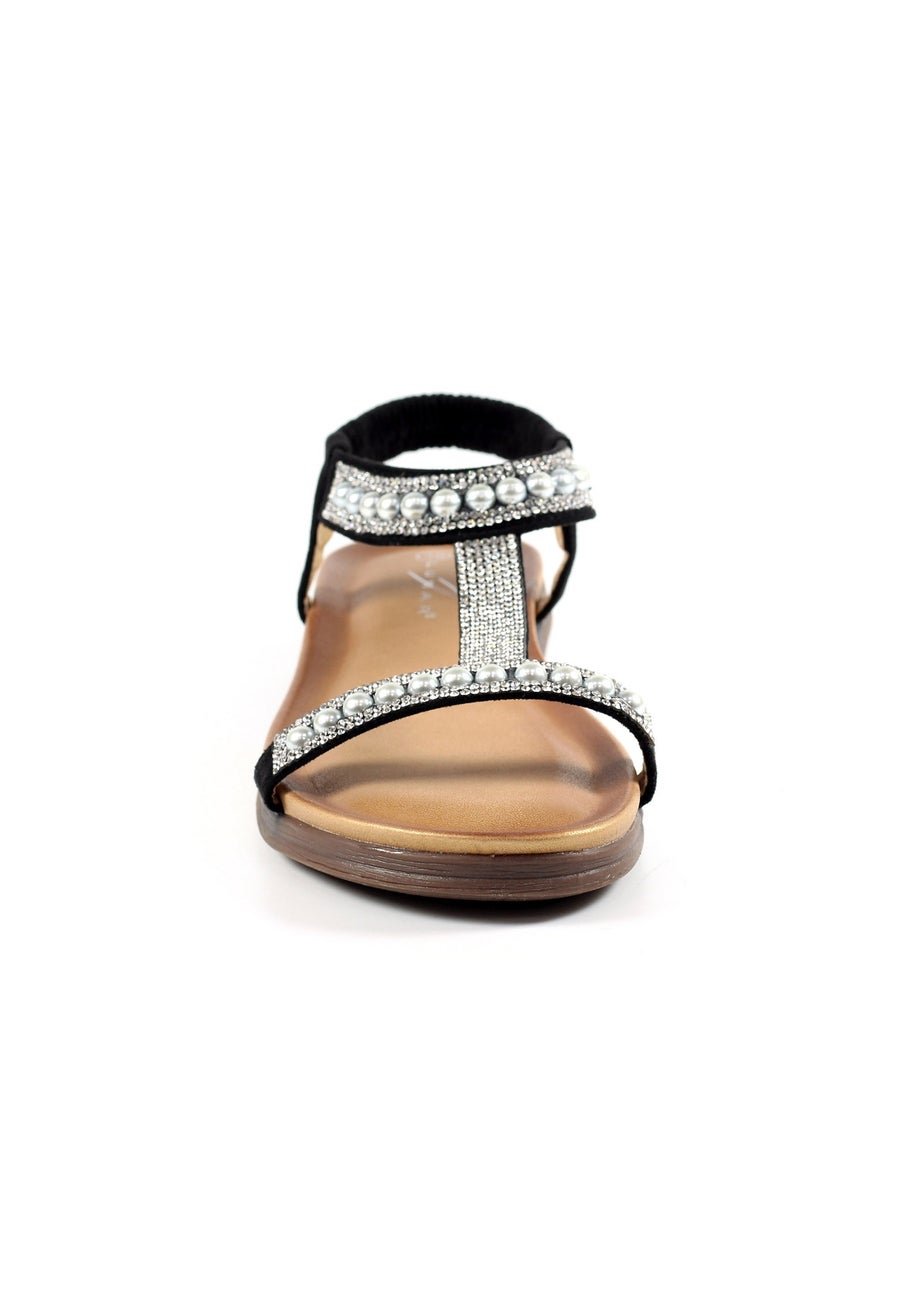 Lunar Black Tancy Sandal