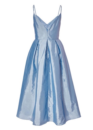 Quiz Blue Taffeta Midaxi Dress