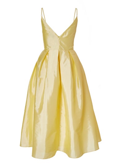 Quiz Yellow Taffeta Midaxi Dress