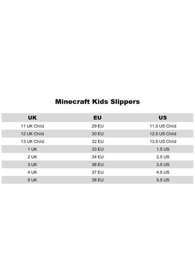 Minecraft Kids Multicoloured Grafitti Slip On Loafer Slippers (11 Younger - 5 Older)
