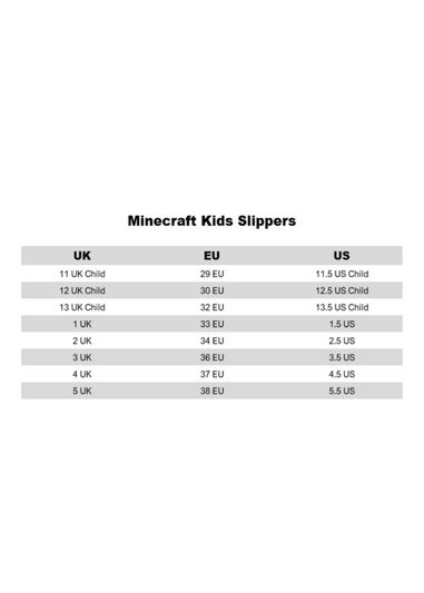 Minecraft Kids Multicoloured Grafitti Slip On Loafer Slippers (11 Younger - 5 Older)