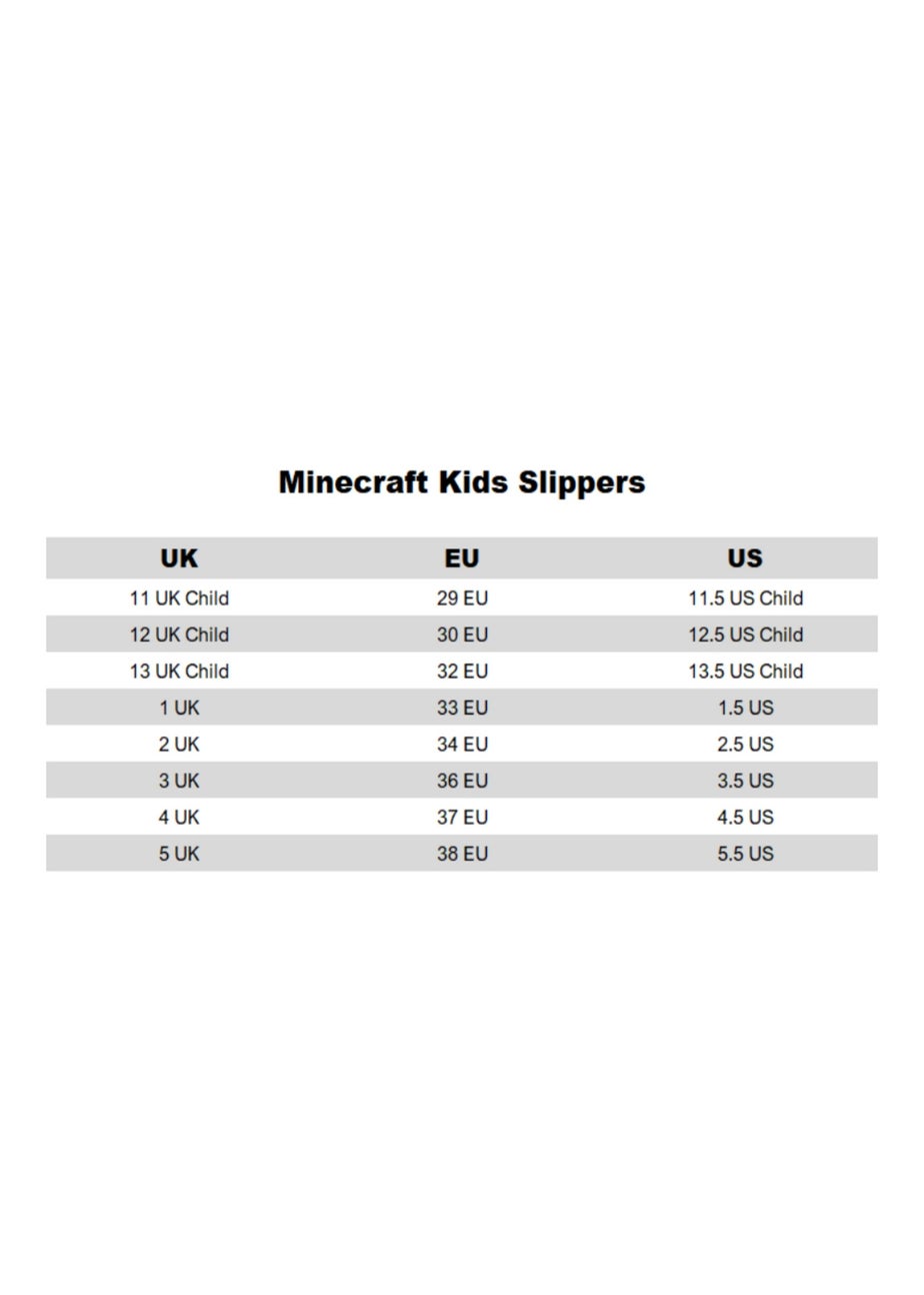 Minecraft Kids Multicoloured Grafitti Slip On Loafer Slippers (11 Younger - 5 Older)