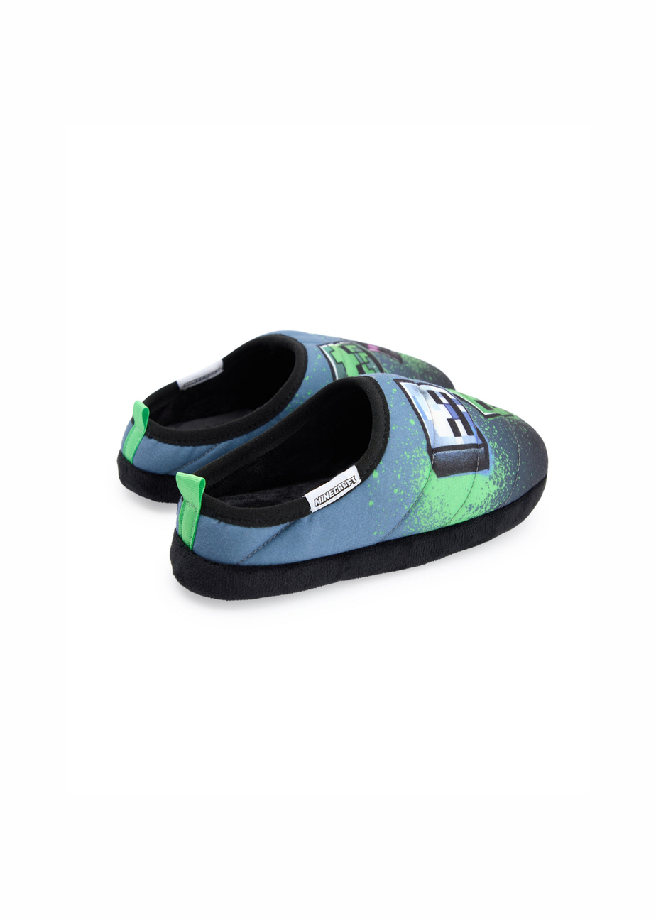 Minecraft Kids Multicoloured Grafitti Slip On Loafer Slippers (11 Younger - 5 Older)