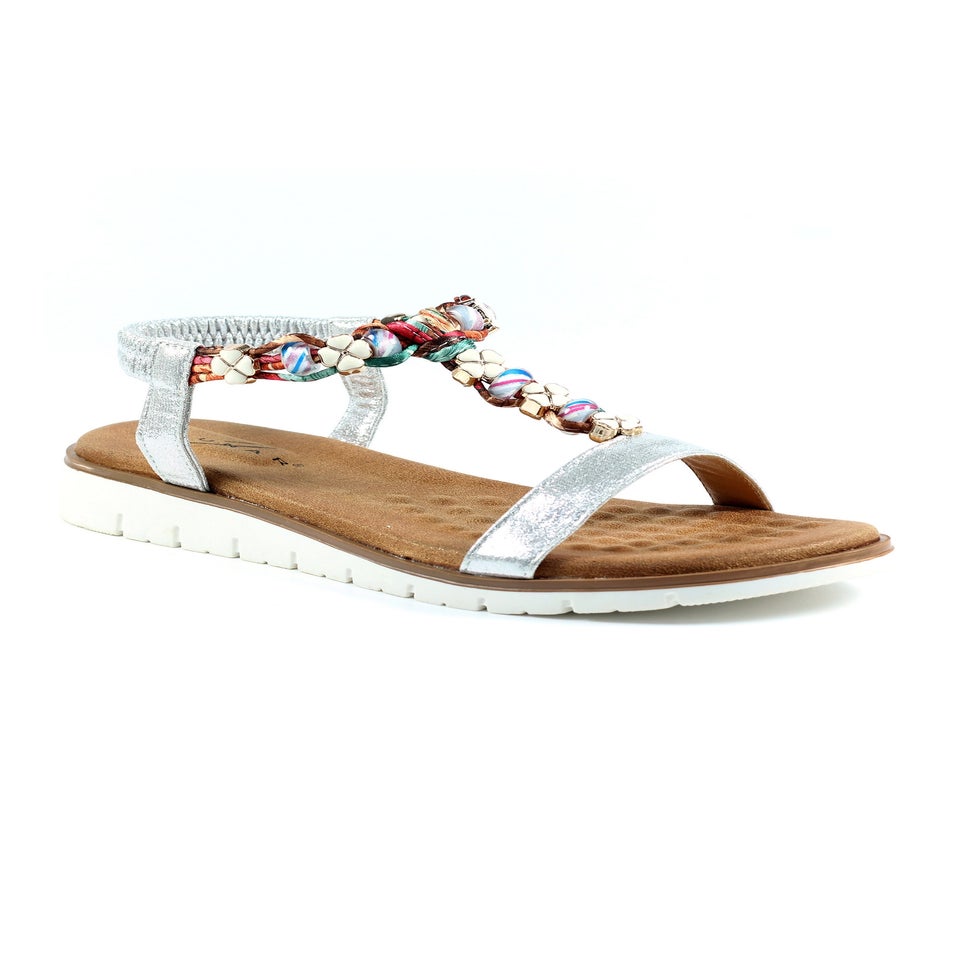 Lunar Silver Tempo Sandal