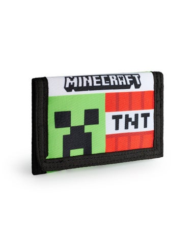 Minecraft Kids Green Creeper & TNT Strap Wallet
