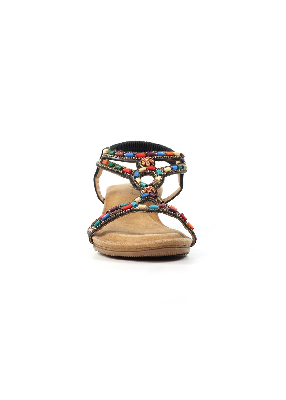 Lunar Black Epsom Sandal