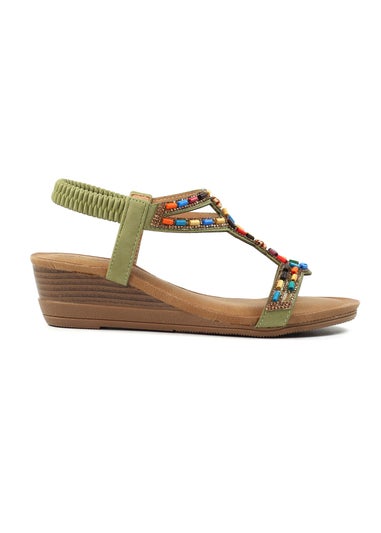 Lunar Khaki Epsom Sandal