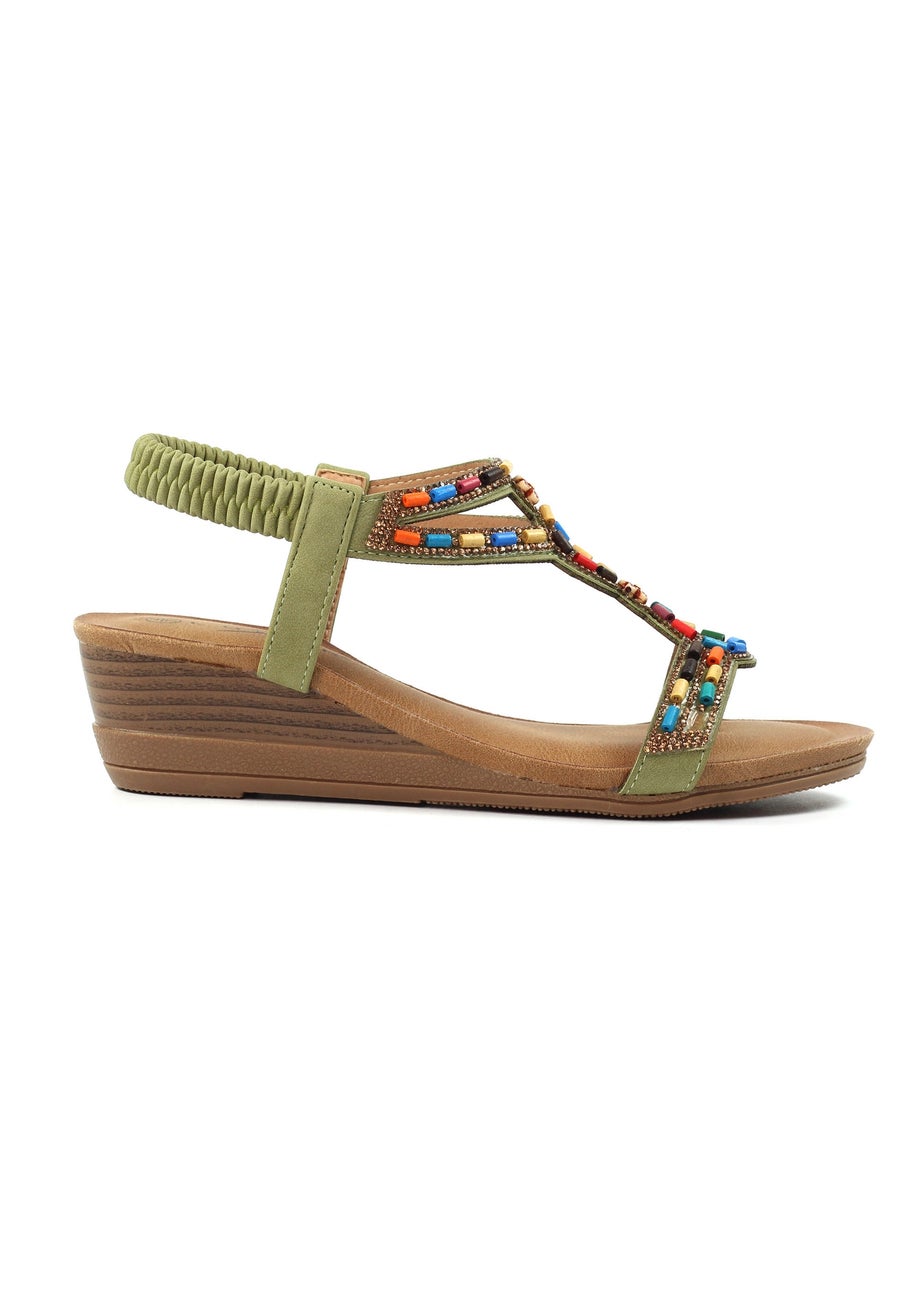 Lunar Khaki Epsom Sandal