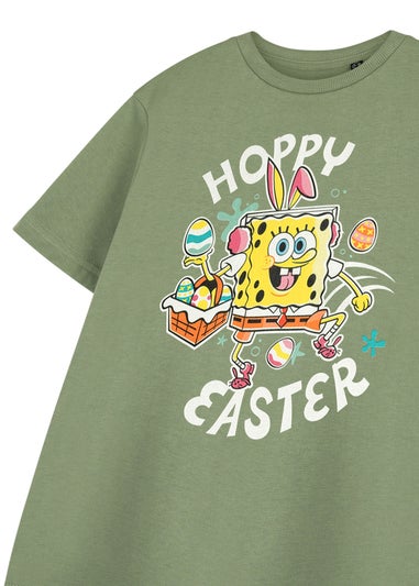 SpongeBob SquarePants Hoppy Easter Kids Khaki T-Shirt (3-14 Years)