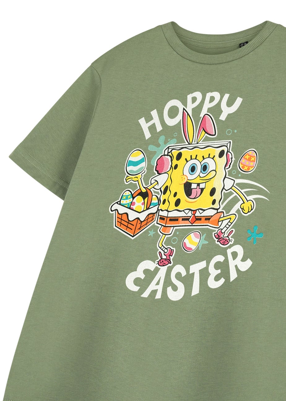 SpongeBob SquarePants Hoppy Easter Kids Khaki T-Shirt (3-14 Years)
