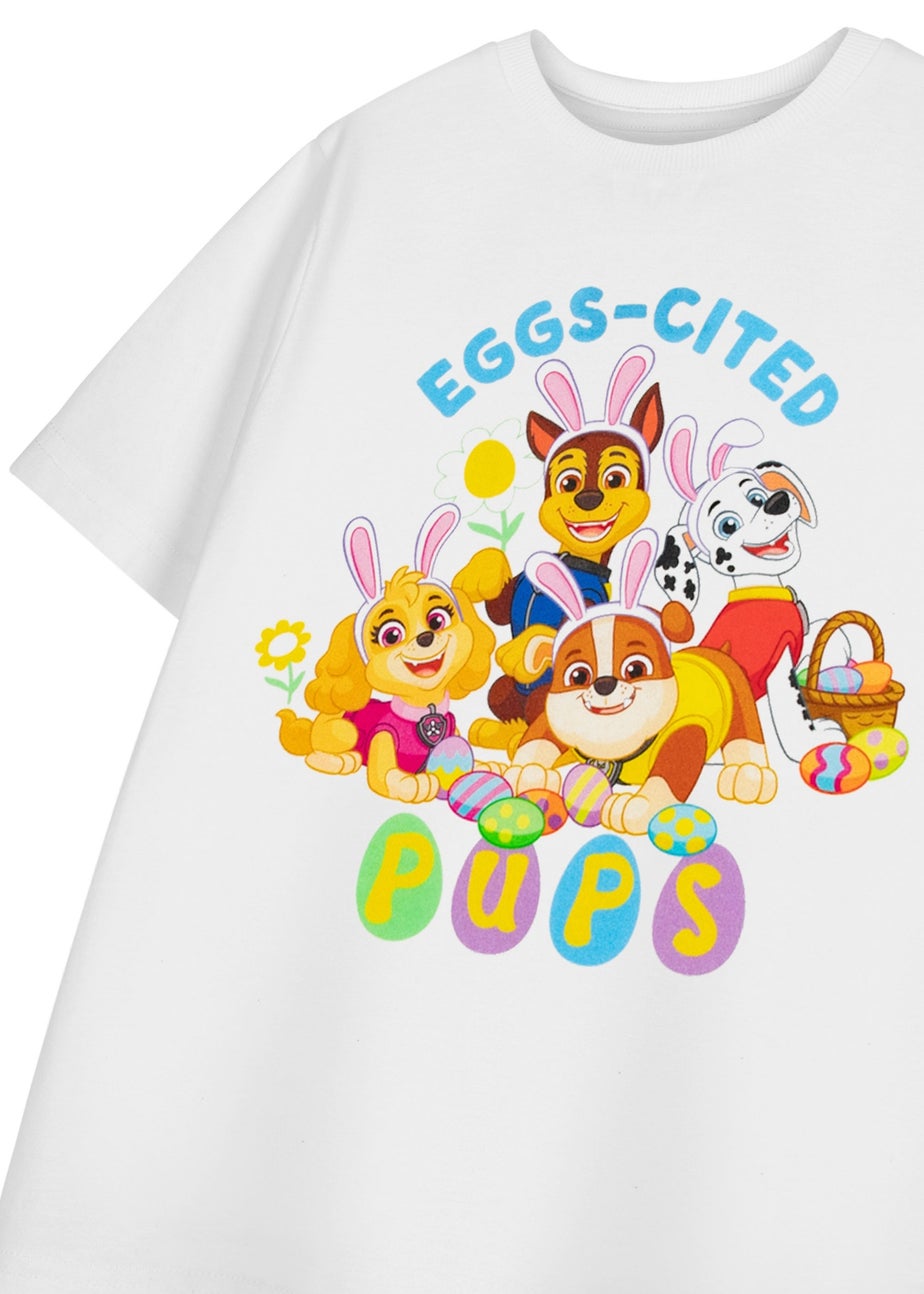 Paw Patrol Eggs-cited Pups Kids White T-Shirt (3-8 Years)