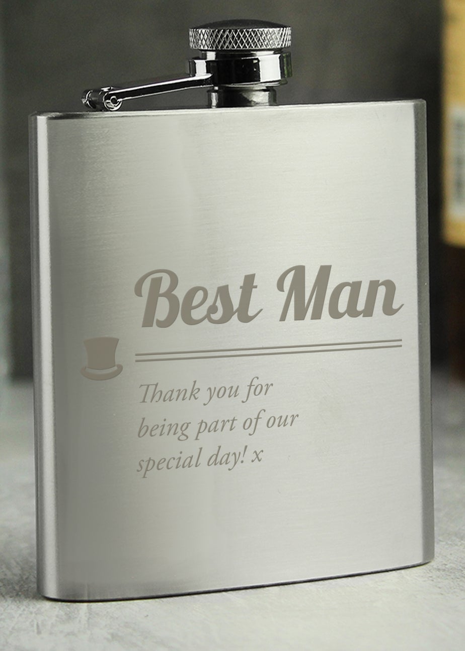 Personalised Best Man Hip Flask