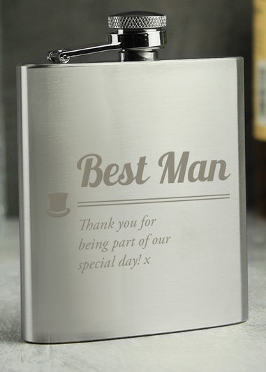 Personalised Best Man Hip Flask