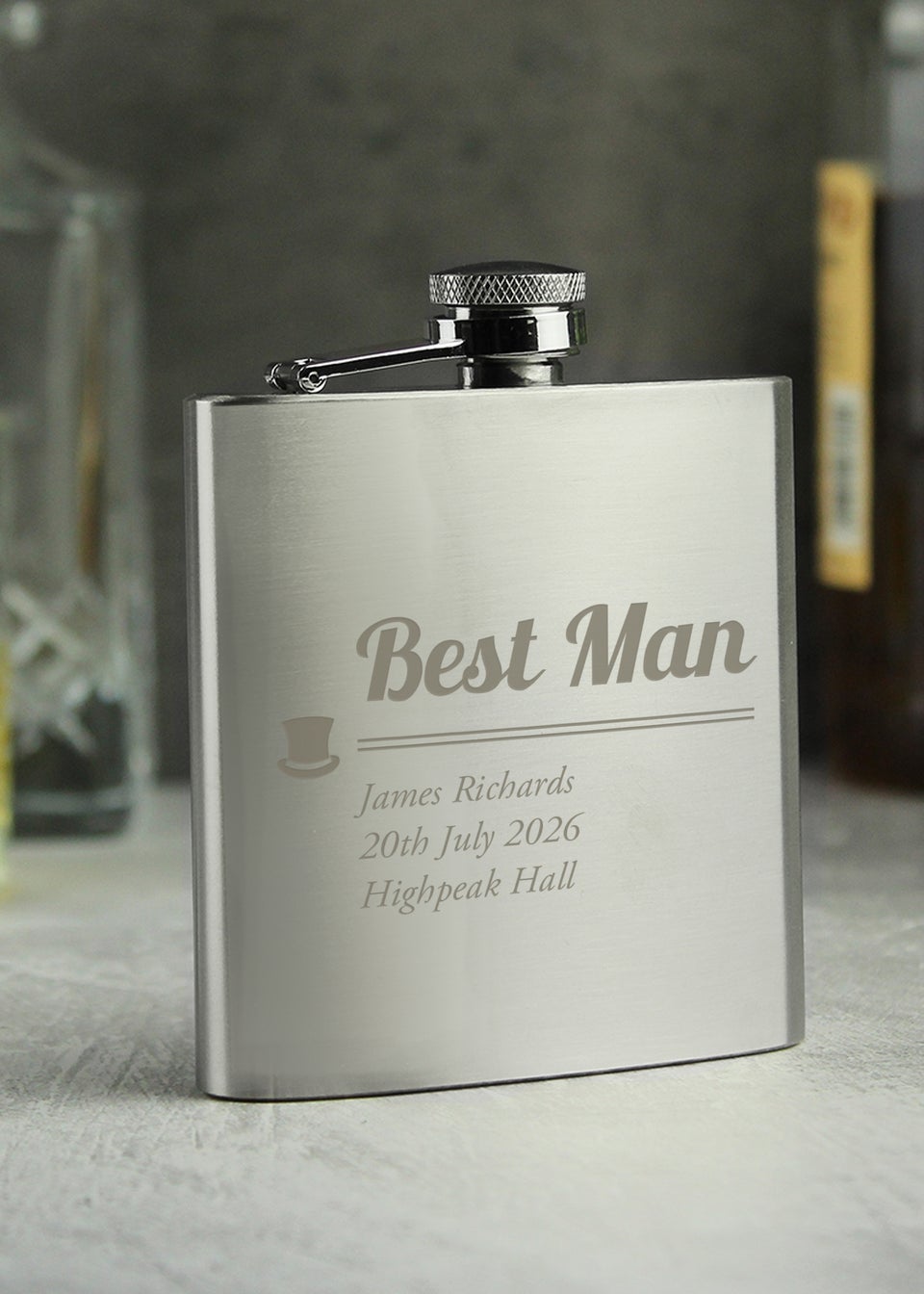 Personalised Best Man Hip Flask